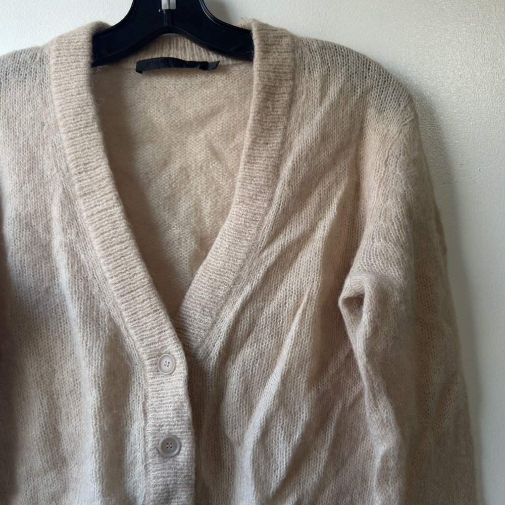 Jenni Kayne Women's Boyfriend Beige Sweater Cardigan Sz S - Picture 5 of 14